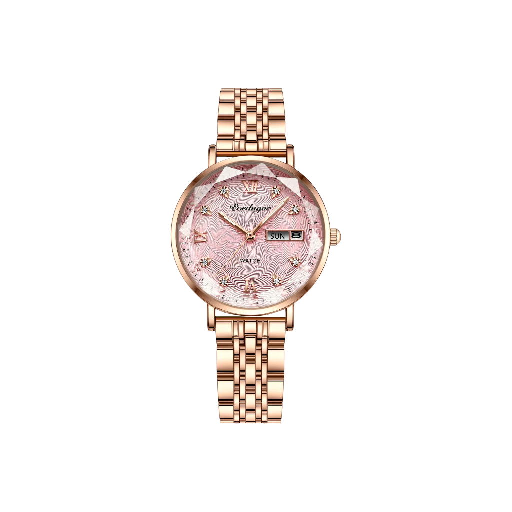 GRACE Or Rose | Montre Femme Bracelet Milanais Acier inoxydable