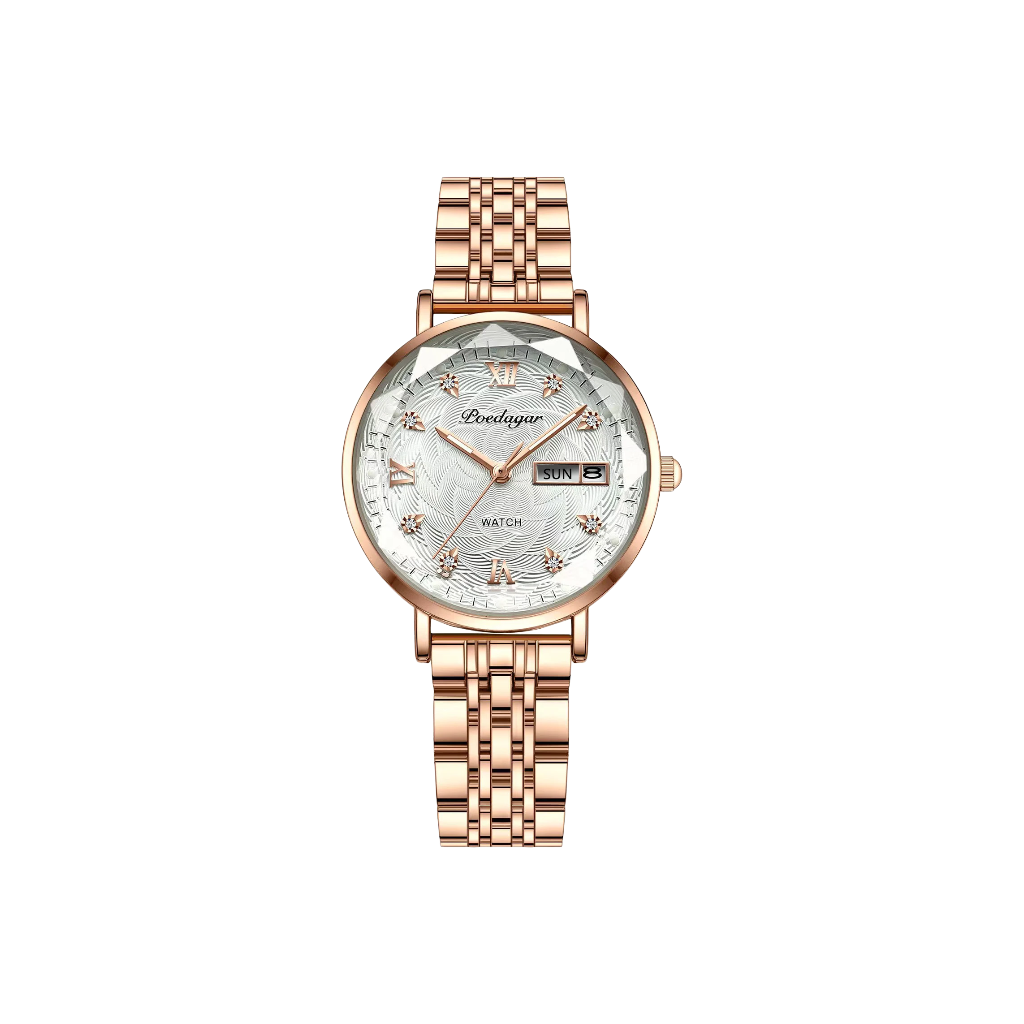 GRACE Or Rose | Montre Femme Bracelet Milanais Acier inoxydable