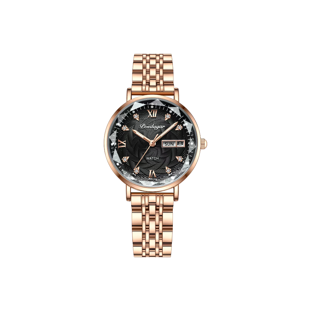 GRACE Or Rose | Montre Femme Bracelet Milanais Acier inoxydable