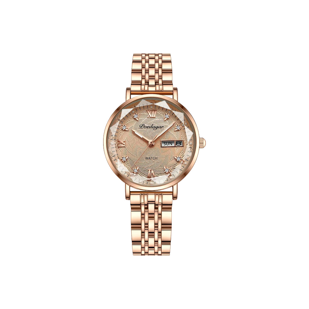 GRACE Or Rose | Montre Femme Bracelet Milanais Acier inoxydable
