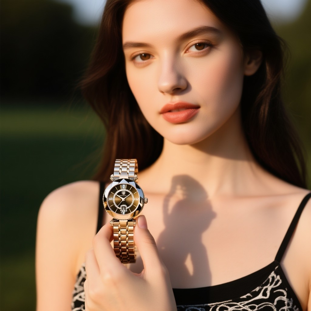 Montre Femme Bicolore AURORA — Acier Argent & Or Rose 316L
