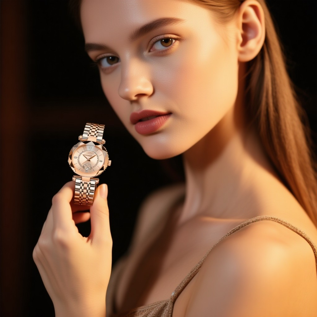 Montre Femme Bicolore AURORA — Acier Argent & Or Rose 316L
