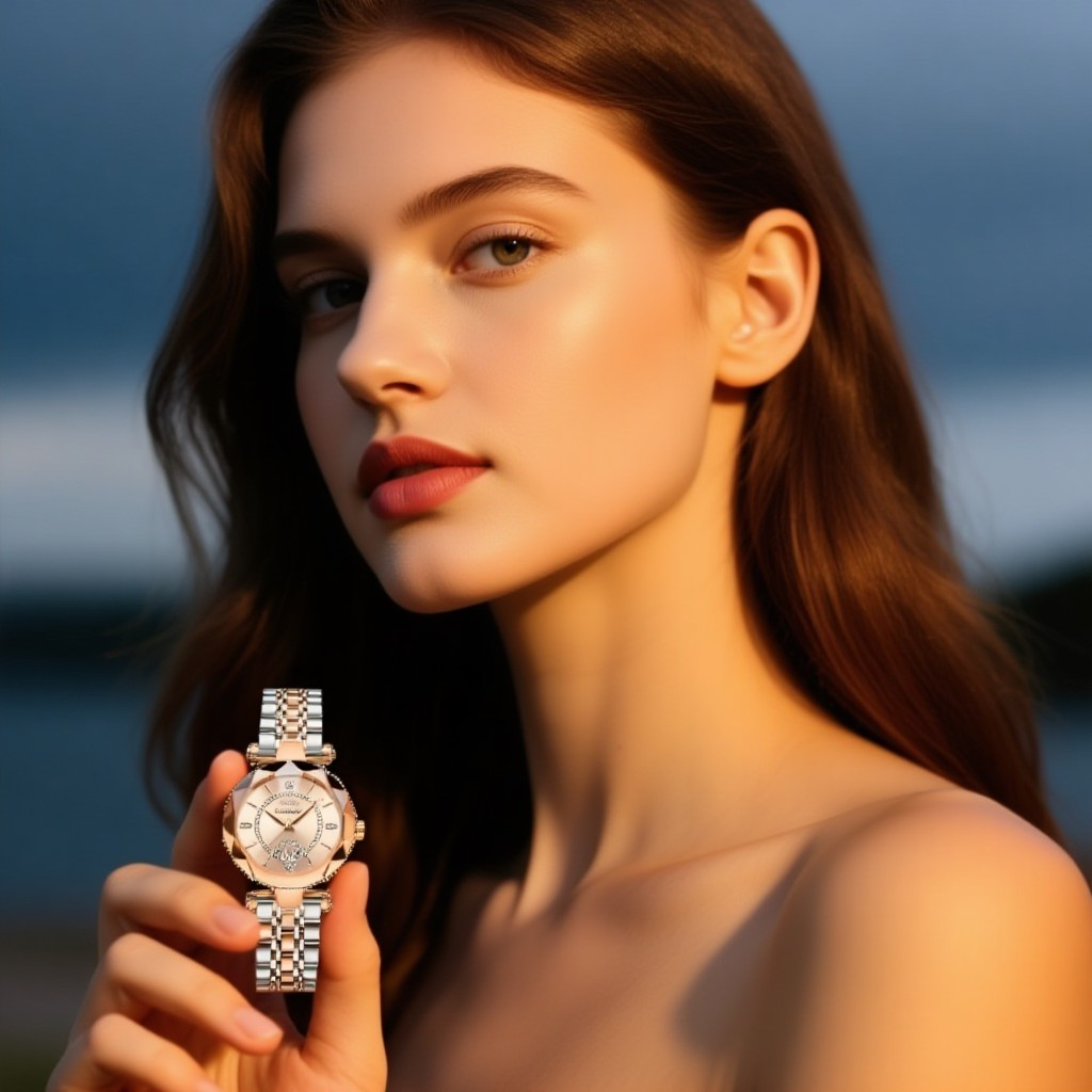 Montre Femme Bicolore AURORA — Acier Argent & Or Rose 316L
