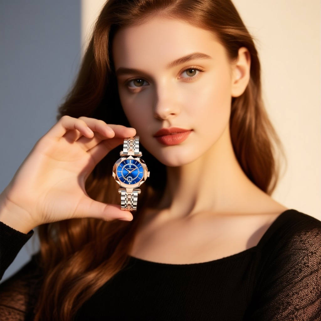 Montre Femme Bicolore AURORA — Acier Argent & Or Rose 316L