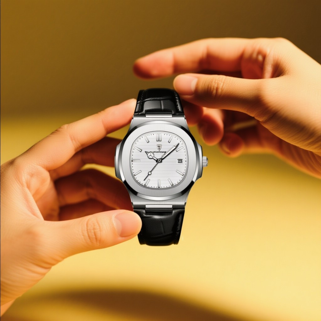 MARCUS Carré | Montre Homme Cuir Élégant