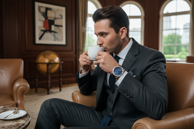 business man, homme d'affaire, montre de luxe, 