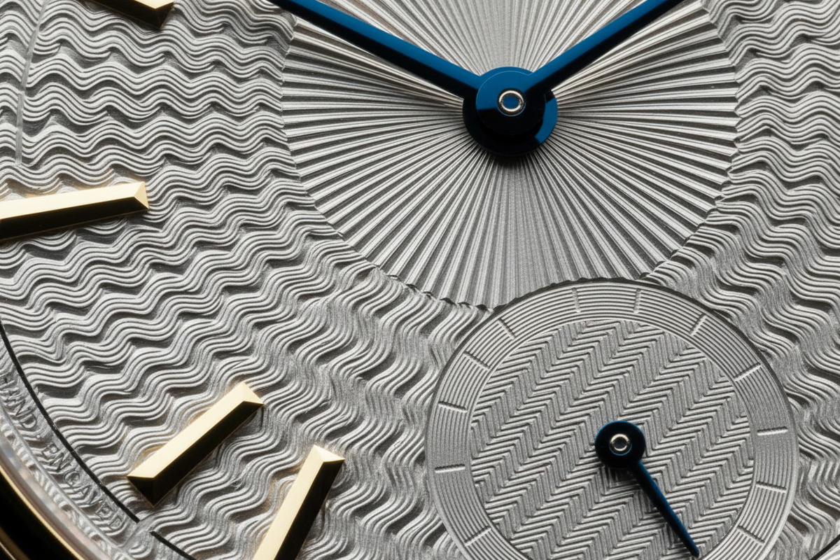 une image qui represente le guillochage dans l'horlogerie 